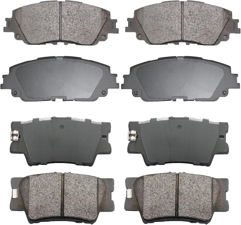 EXPPOWER Front Rear Ceramic Brake Pads Sets Fit For Toyota Camry 2018-2020 - Image 1